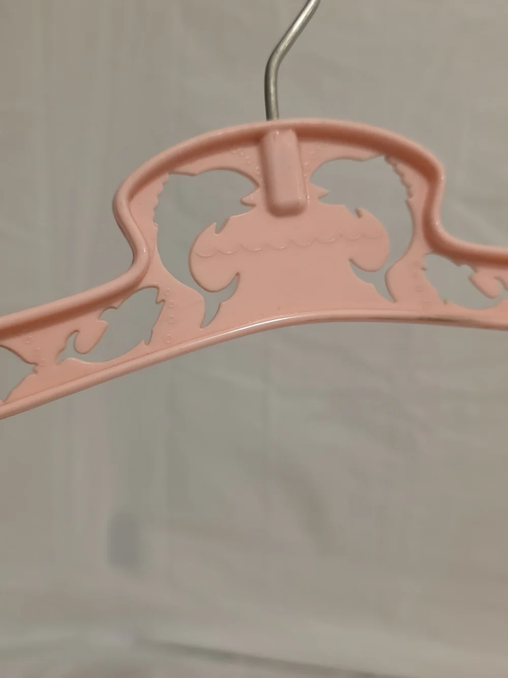Lot Of 6 Pink Child Hangers Swivel Ducks Fish 12